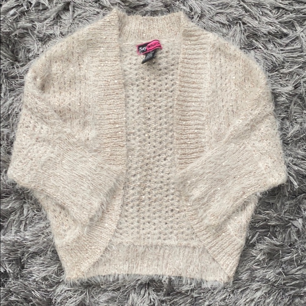 Open-Front Fuzzy Bolero